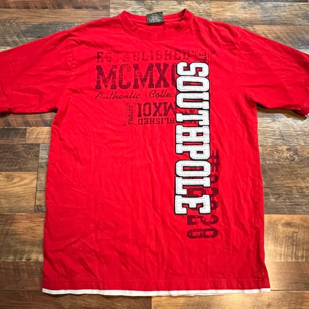 Vintage Southpole T Shirt Authentic Collection Red 1991  Mens Sz XXL